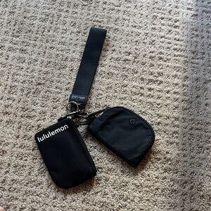 lululemon athletica Black Clutch & Wristlet Set